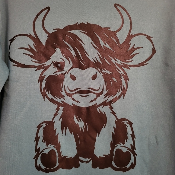 Teel Highland Cow Hoodie - Picture 4 of 6
